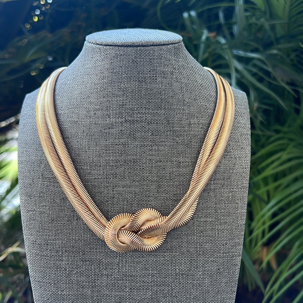 Persimmon Chain Knot Necklace